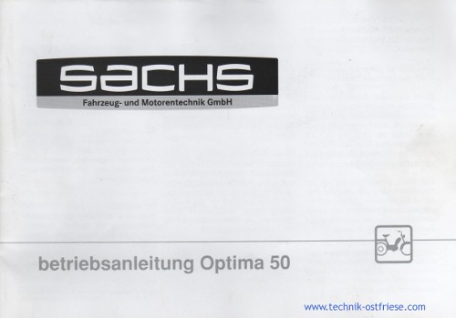 Sachs Optima 50 Betriebsanleitung