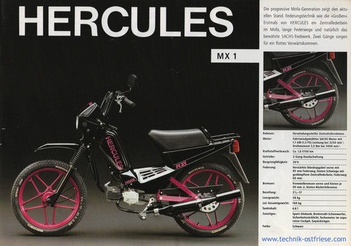 HERCULES MX 1 | Prospekt-Bild | Technische Daten
